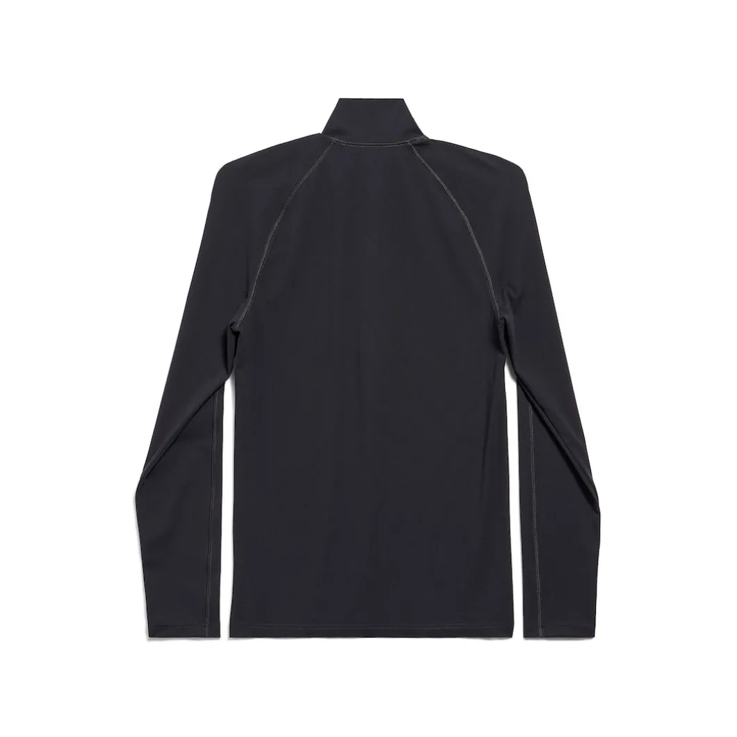 Activewear Fitted Zip-up Jacket in Black