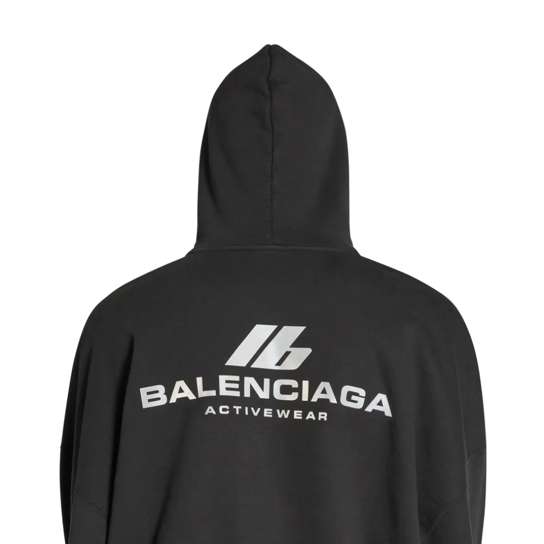 Activewear Hoodie Oversized in Black