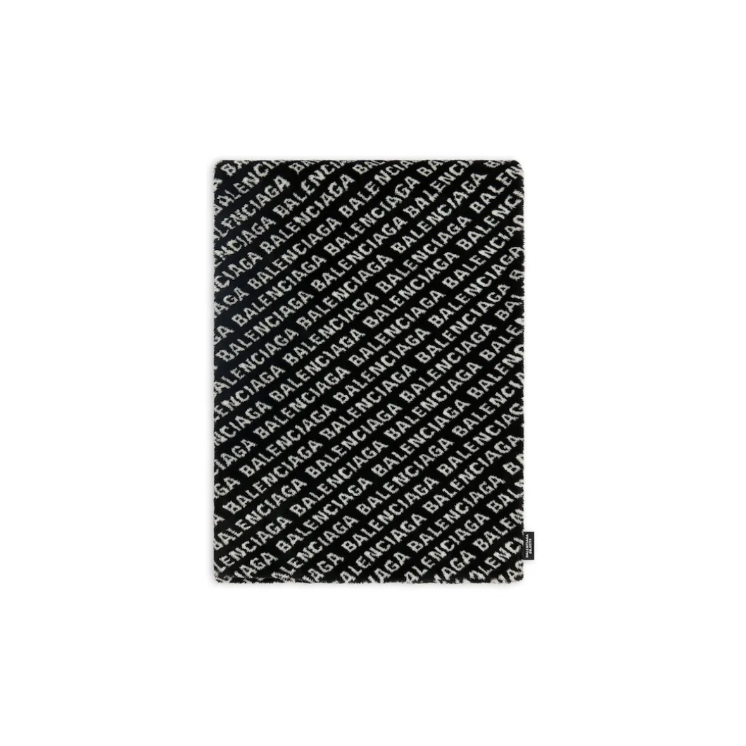 Allover Logo Blanket in Black