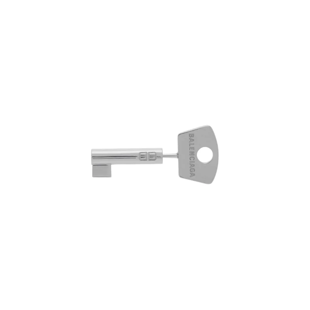 Amour Key Earring in Silver