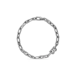 B Chain Thin Necklace in Silver
