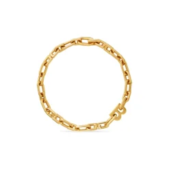 B Chain Thin Necklace in Gold