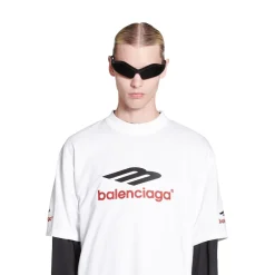 3b Sports Icon T-shirt Medium Fit in White/black/red