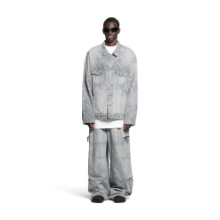 Bal Diagonal Allover Cargo Pants in Light Blue
