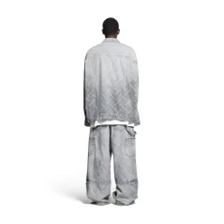 Bal Diagonal Allover Cargo Pants in Light Blue