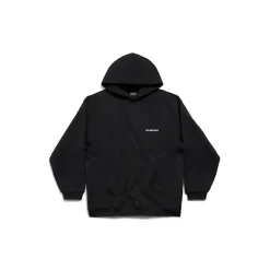 Balenciaga Back Hoodie Regular Fit in Black