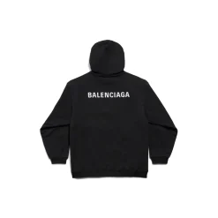 Balenciaga Back Hoodie Regular Fit in Black