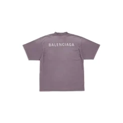 Balenciaga Back T-shirt Medium Fit in Purple/grey