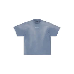 Balenciaga Back T-shirt Medium Fit in Blue/white