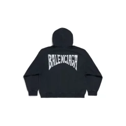 Balenciaga Hand-drawn Hoodie Medium Fit in Black/white