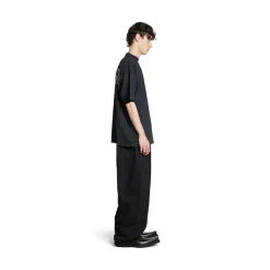 Balenciaga Hand-drawn T-shirt Medium Fit in Black Faded
