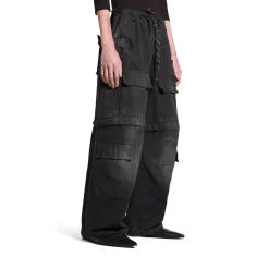 Balenciaga Large Cargo Pants in Black