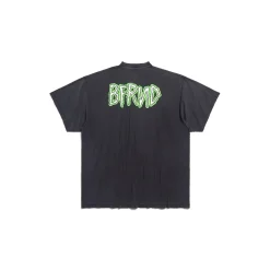 Balenciaga Music | Bfrnd Series Inside-out T-shirt Oversized in Black Faded