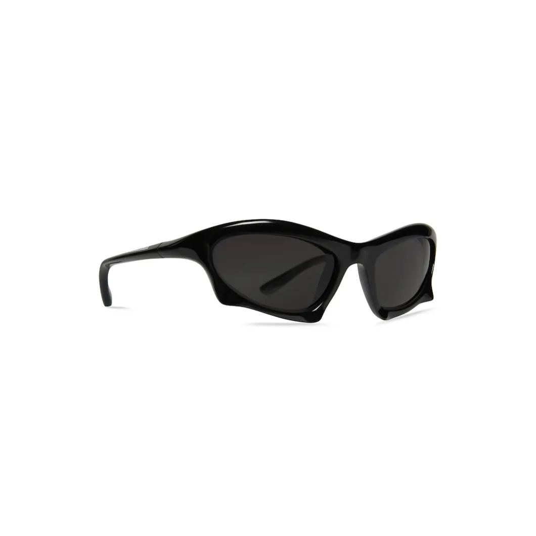Bat Rectangle Sunglasses in Black