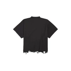 Bb Classic Balenciaga Cropped T-shirt Oversized in Black