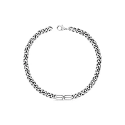 Bb Icon Gourmette Necklace  in Antique Silver