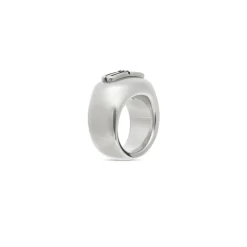 Bb Icon Signet Ring in Antique Silver