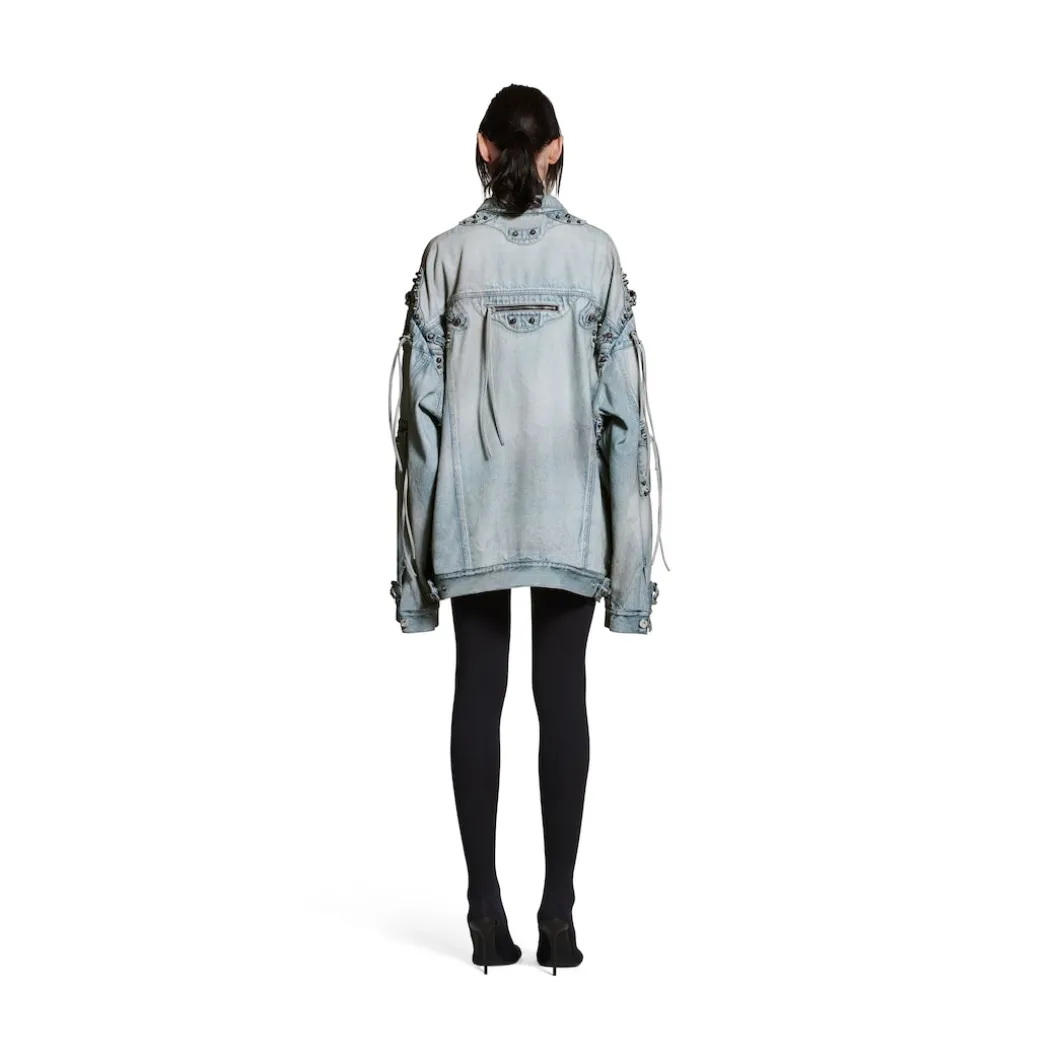 Cagole Oversized Jacket in Blue