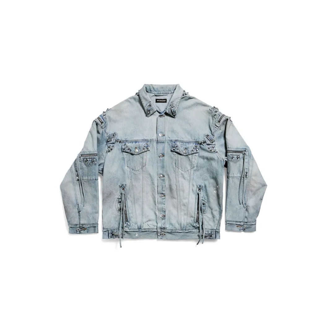 Cagole Oversized Jacket in Blue