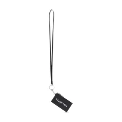 Cash Card Case On Keychain in Black