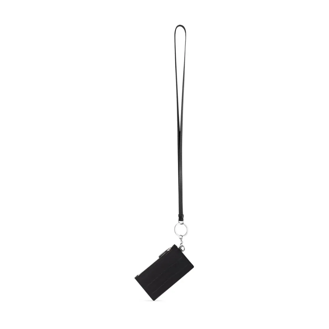 Cash Card Case On Keychain in Black