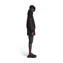 Crypto Hoodie Medium Fit in Black Faded
