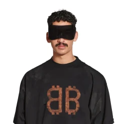 Crypto T-shirt Oversized in Black Faded