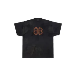 Crypto T-shirt Oversized in Black Faded