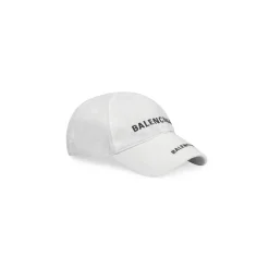 Double Logo Cap in White