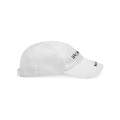 Double Logo Cap in White