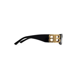 Dynasty Rectangle Sunglasses in Black