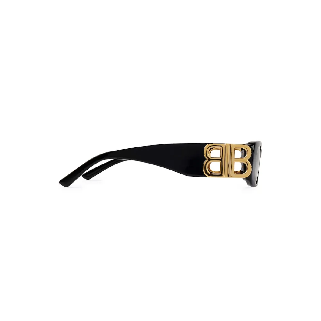 Dynasty Rectangle Sunglasses in Black