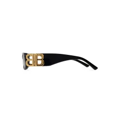 Dynasty Rectangle Sunglasses in Black
