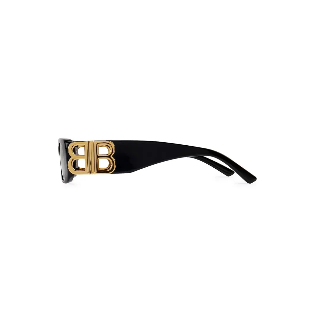 Dynasty Rectangle Sunglasses in Black