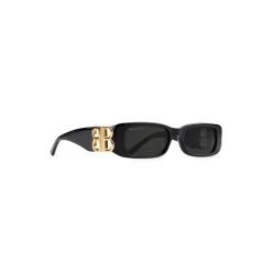 Dynasty Rectangle Sunglasses in Black