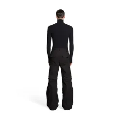 Flared Cargo Pants in Black