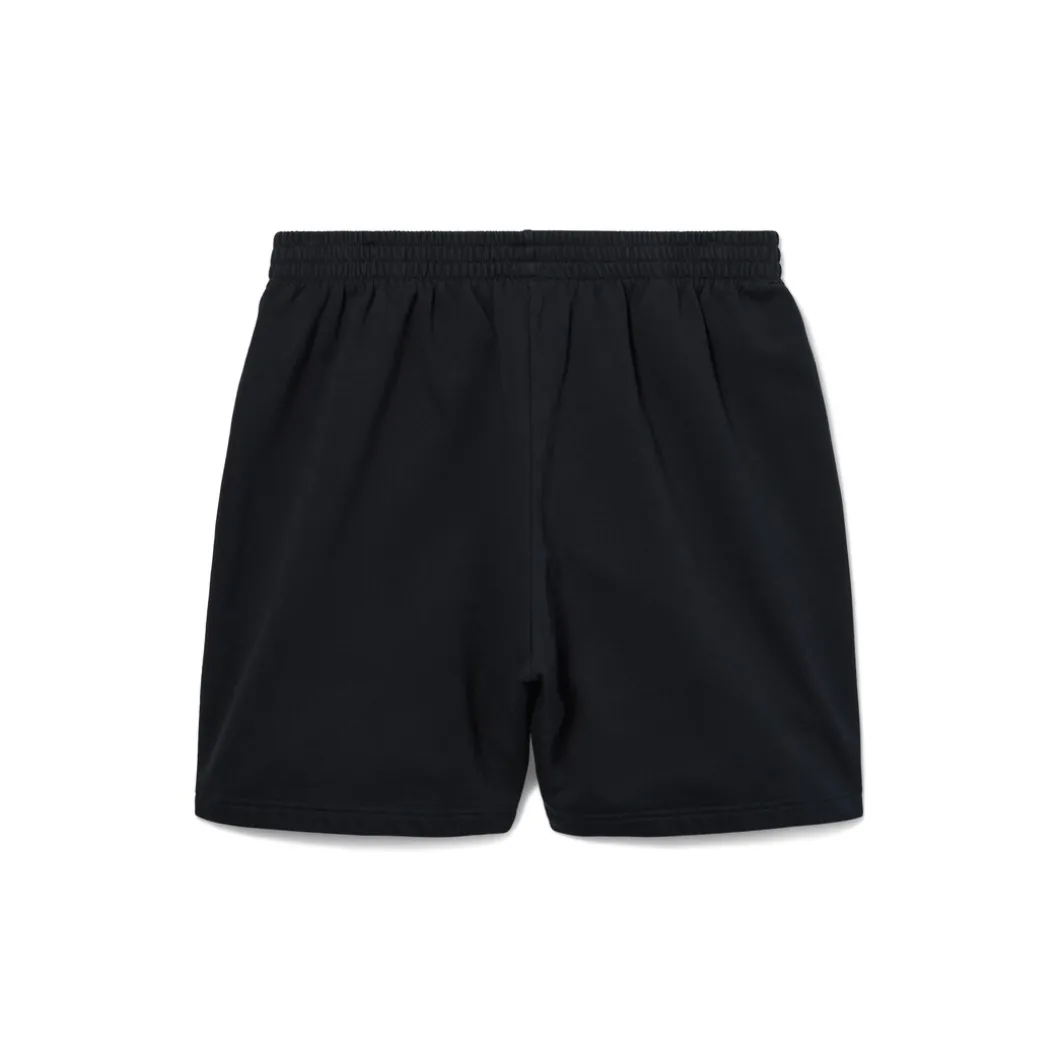 I Love Paris & Balenciaga Sweat Shorts in Black Faded