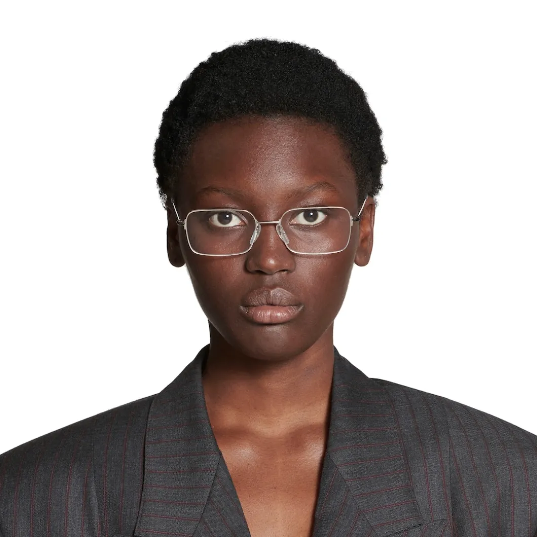Invisible Rectangle Sunglasses in Silver