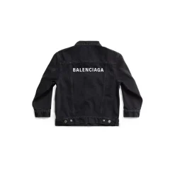 Kids - Balenciaga Oversized Jacket in Black Faded