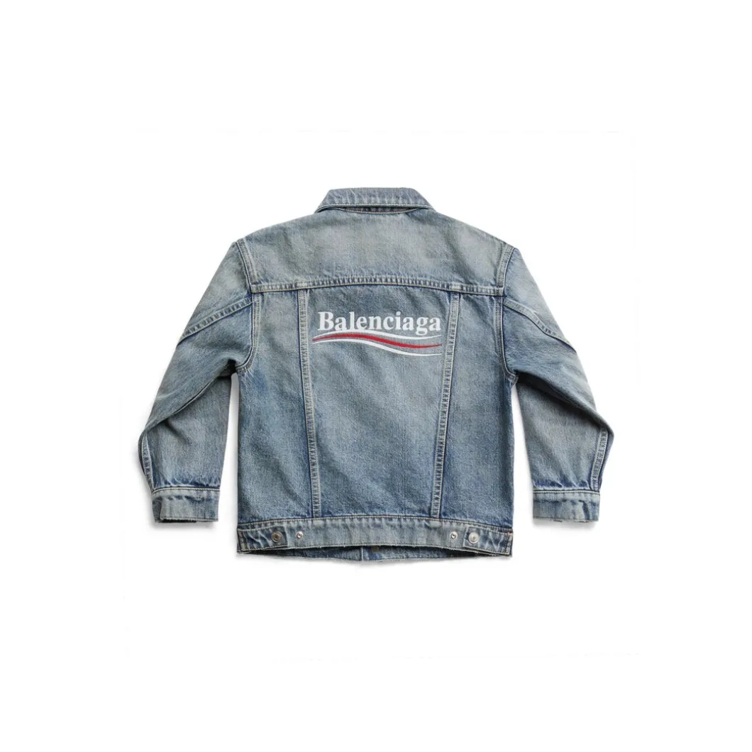 Kids - Political Campaign Oversized Jacket in Light Blue