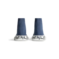 Kids - Speed Graffiti Recycled Knit Sneaker  in Dark Blue