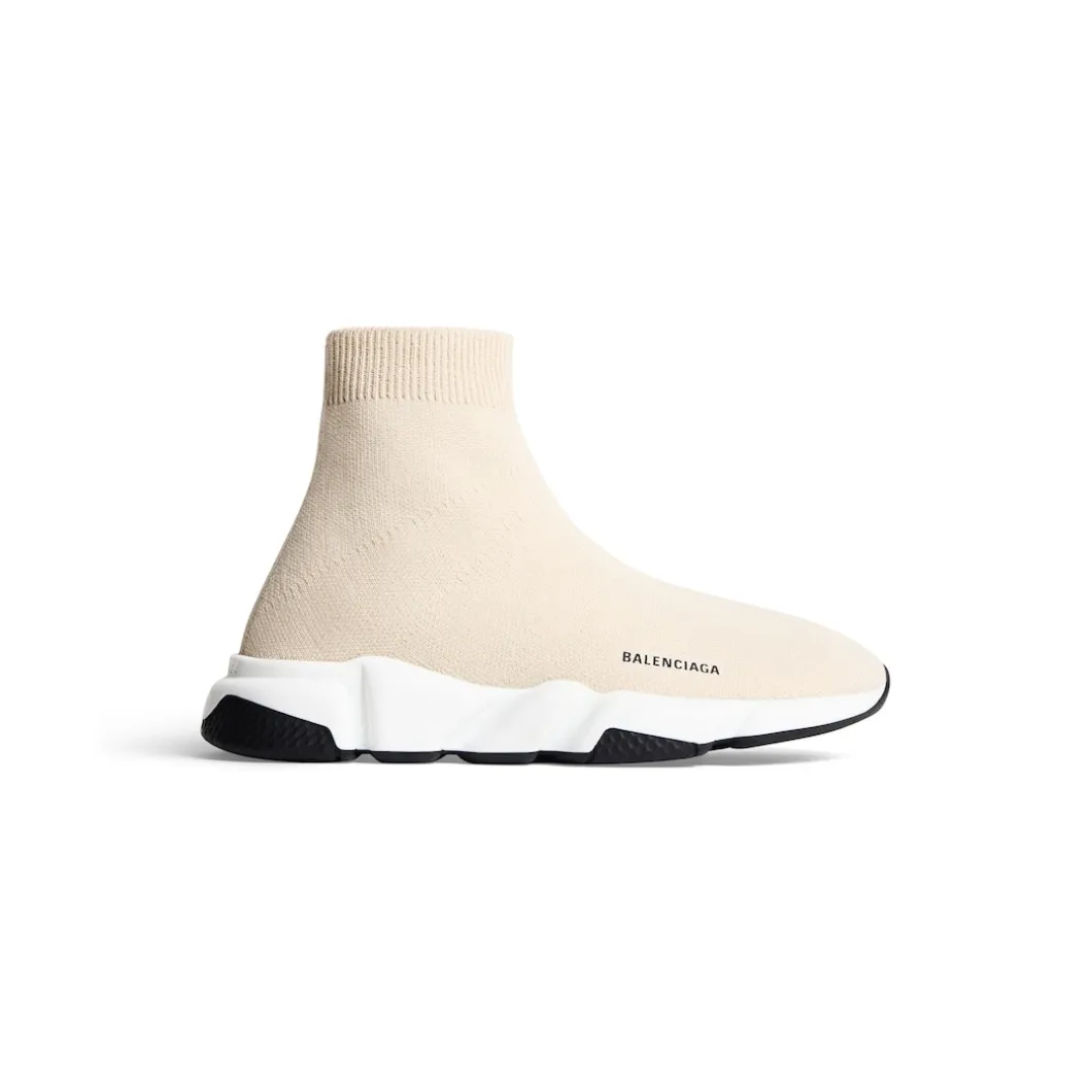 Kids - Speed Recycled Knit Sneaker in Light Beige