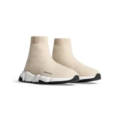 Kids - Speed Recycled Knit Sneaker in Light Beige