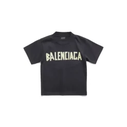 Kids - Tape Type T-shirt in Black Faded