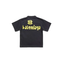 Kids - Tape Type T-shirt in Black Faded