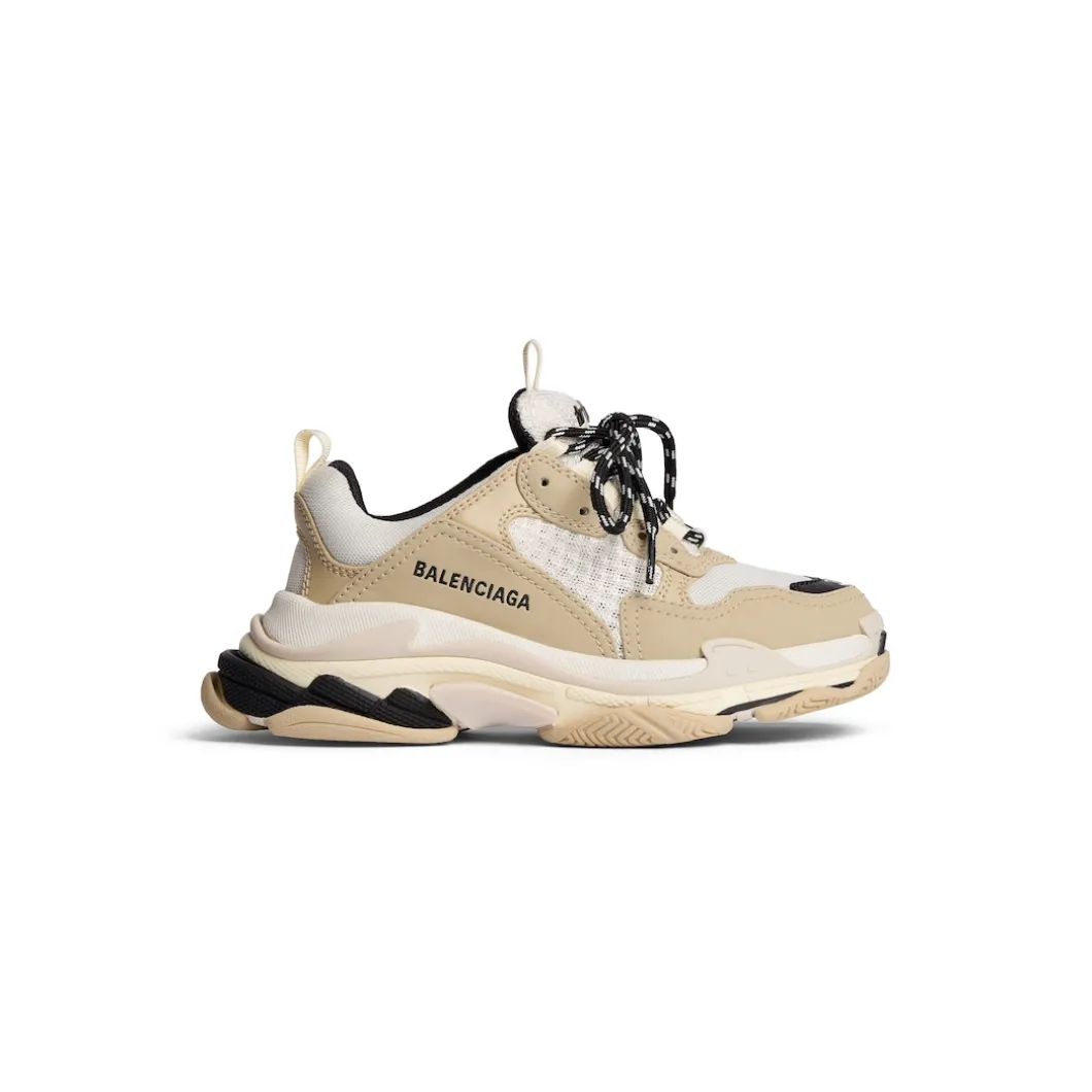 Kids - Triple S Sneaker in Beige/white