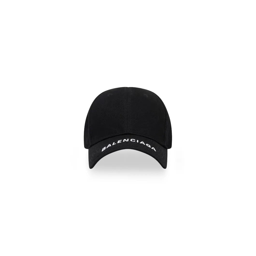 Logo Visor Cap in Black