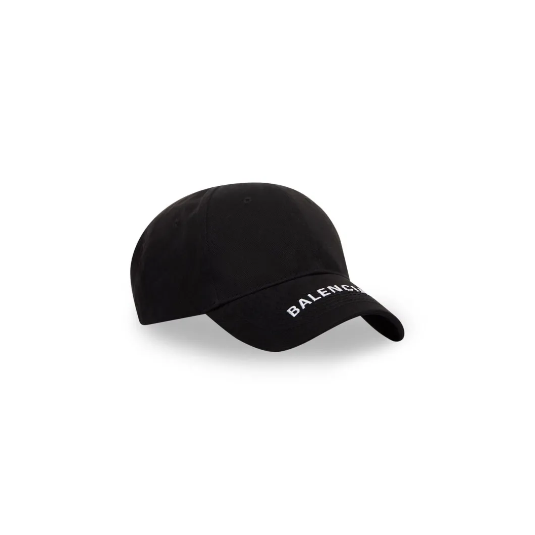 Logo Visor Cap in Black