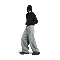 Low Crotch Pants in Light Blue