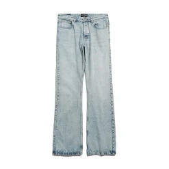 Low Waist Straight Pants in Light Blue